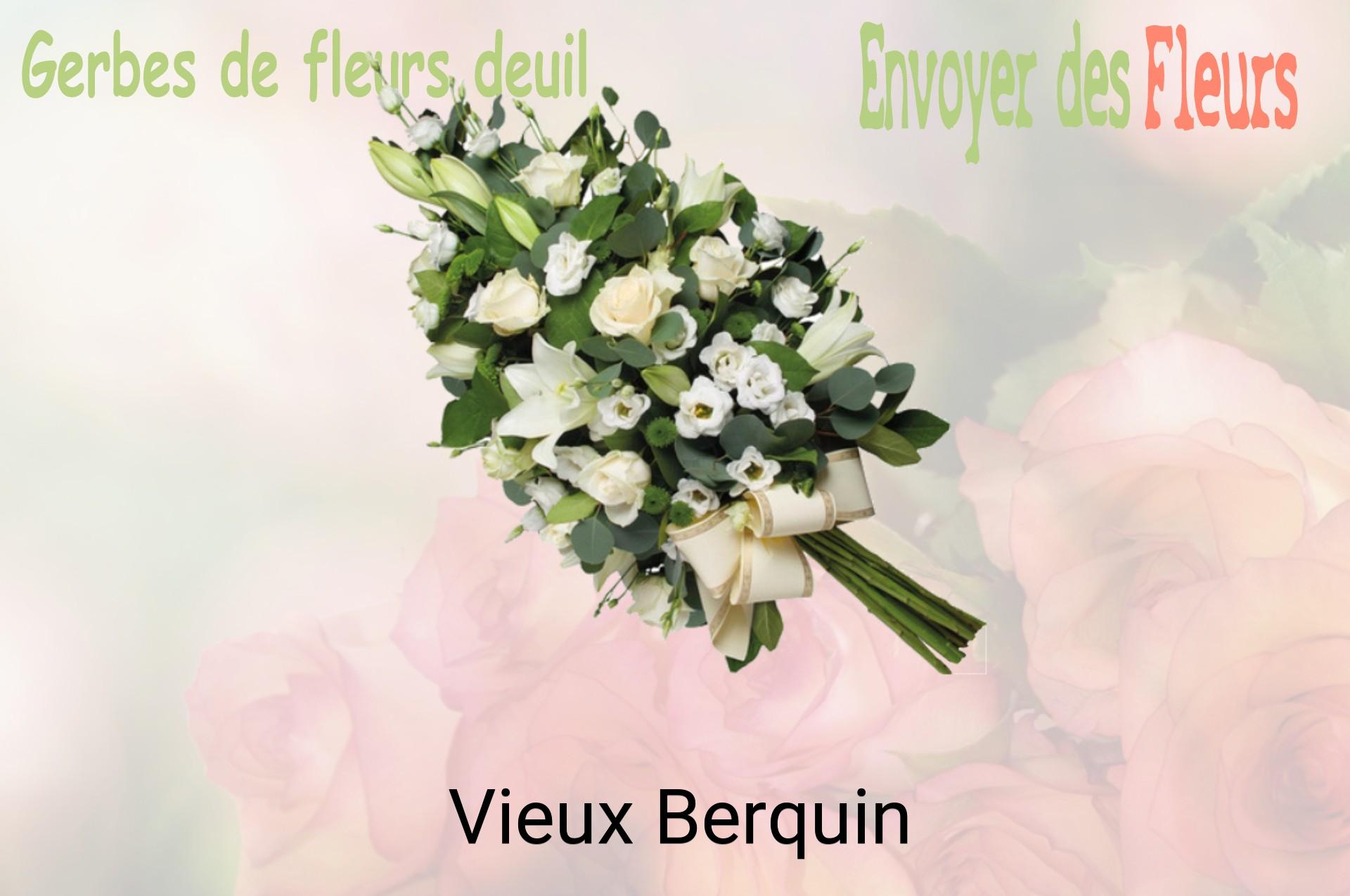 Gerbe de fleurs de deuil livrée à Vieux-Berquin